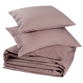 Dekbedovertrekset Bio Katoen Flanel Mauve Yumeko