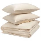 Dekbedovertrekset Bio Katoensatijn Amandelmelk Yumeko