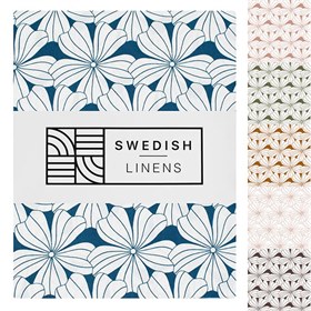 Hoeslaken Biokatoen Percal Flowers Swedish Linens