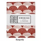 Hoeslaken Biokatoen Percal Rainbows Tweepersoons Burgundy Swedish Linens