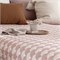 Hoeslaken Biokatoen Percal Rainbows Terracotta Pink Swedish Linens