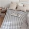 Biologisch katoenen Hoeslakens Perkal Rainbows Tranquil Gray Swedish Linens