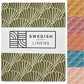 Hoeslaken Biokatoen Percal Seashells Swedish Linens
