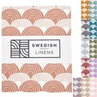 Biokatoen Percal Hoeslaken Rainbows 90x200 Swedish Linens
