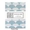 Biokatoen Percal Hoeslaken Rainbows 90x200 Muted Blue Swedish Linens