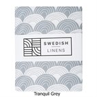 Biokatoen Percal Hoeslaken Rainbows 90x200 Tranquil Gray Swedish Linens