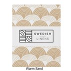 Biokatoen Percal Hoeslaken Rainbows 90x200 Warm Sand Swedish Linens