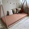 Swedish Linens Biologisch katoen Hoeslakens Seashells 90x200 Cinnamon Brown  GOTS