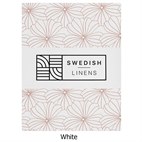 Biokatoen Percal Hoeslaken Flowers 90x200 White Wit Swedish Linens